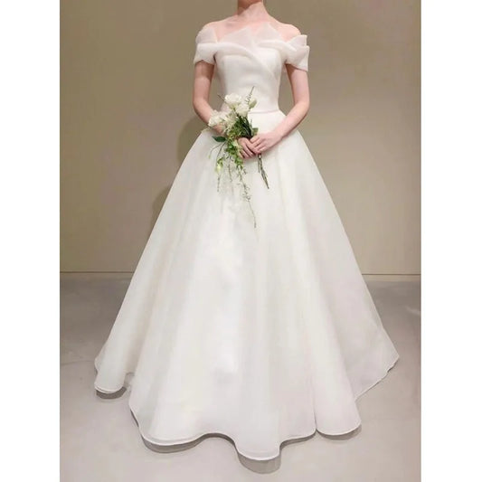 Elegant Off The Shoulder A Line Wedding Dresses